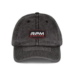 RPM Empire Vintage Embroidered Cap, Casual Baseball Hat, Unisex Adjustable Cap