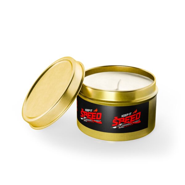 RPM Empire Keep it Speed-Themed Tin Candle | Gifts, Home Decor, Parties, Car Enthusiasts - Image 26
