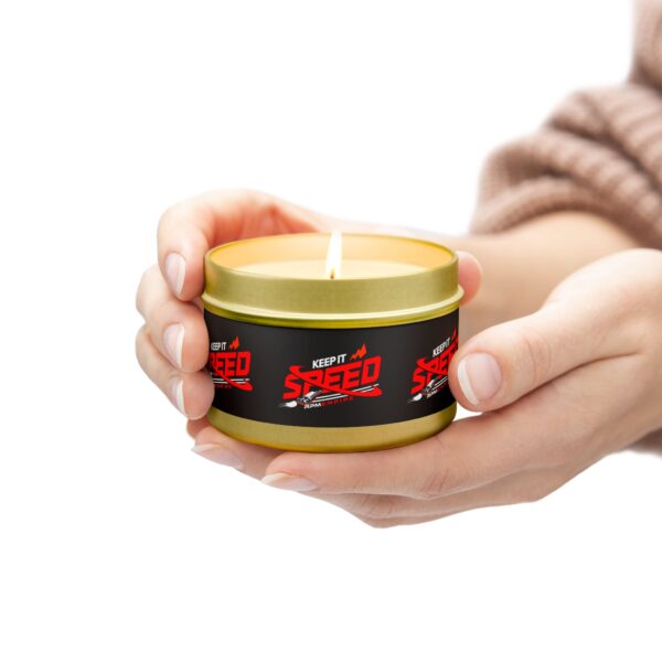 RPM Empire Keep it Speed-Themed Tin Candle | Gifts, Home Decor, Parties, Car Enthusiasts - Image 9