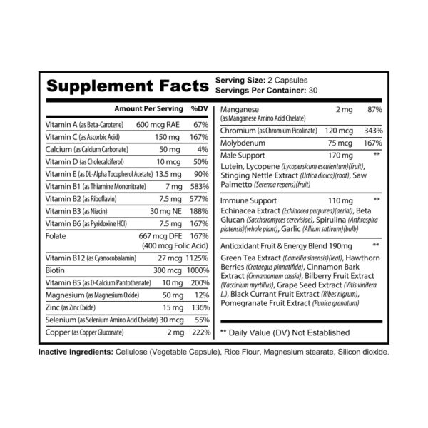 RPM Empire Multivitamin for Men Supplement (60 Capsules) - Image 6