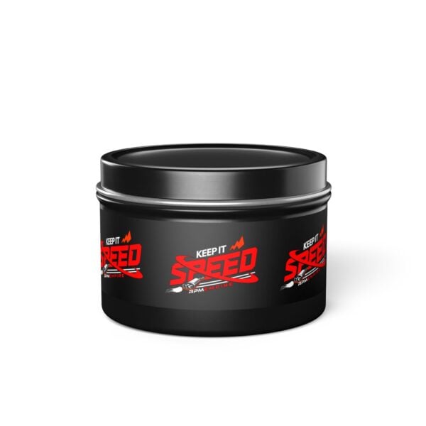 RPM Empire Keep it Speed-Themed Tin Candle | Gifts, Home Decor, Parties, Car Enthusiasts - Image 37