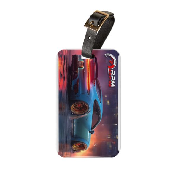 RPM Empire Stylish Car-Themed Luggage Tag for Travel Enthusiasts, Personalized Bag Tags