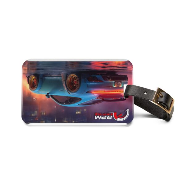 RPM Empire Stylish Car-Themed Luggage Tag for Travel Enthusiasts, Personalized Bag Tags - Image 2