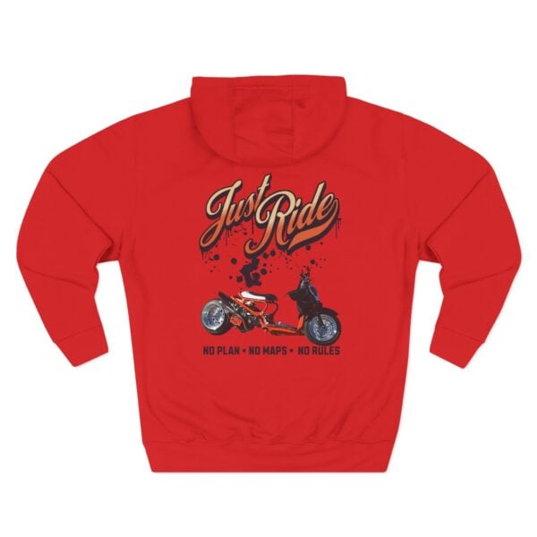 RPM Empire Just Ride Fleece Hoodie - Adventure, Biker Gift, Cozy, Casual Style - Image 62