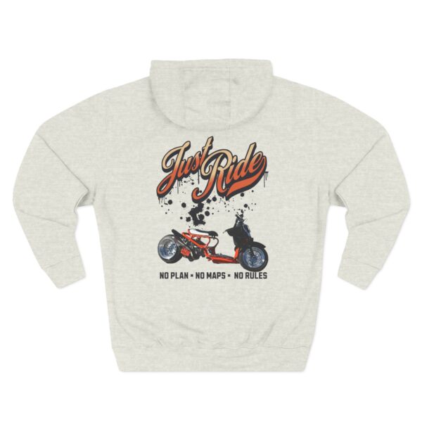 RPM Empire Just Ride Fleece Hoodie - Adventure, Biker Gift, Cozy, Casual Style