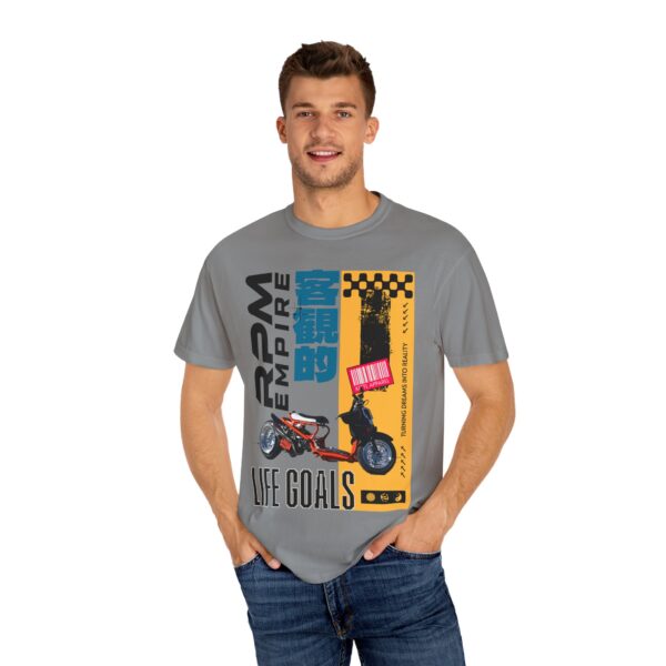 RPM Empire Life Goals Vintage-Inspired Motorcycle T-Shirt, Perfect Gift for Bikers - Image 3