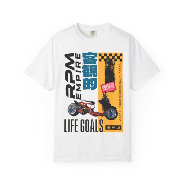 RPM Empire Life Goals Vintage-Inspired Motorcycle T-Shirt, Perfect Gift for Bikers - Image 7