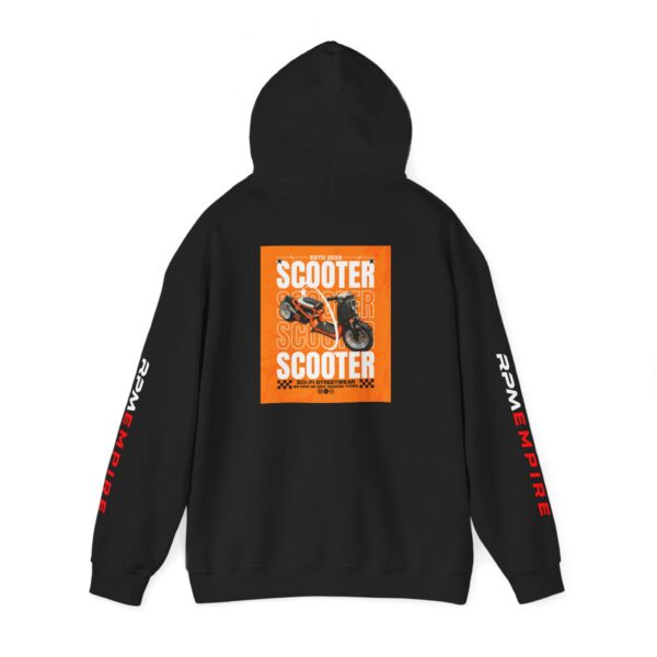 RPM Empire Unisex Heavy Blend Hoodie - Stylish Scooter Graphic - Image 3