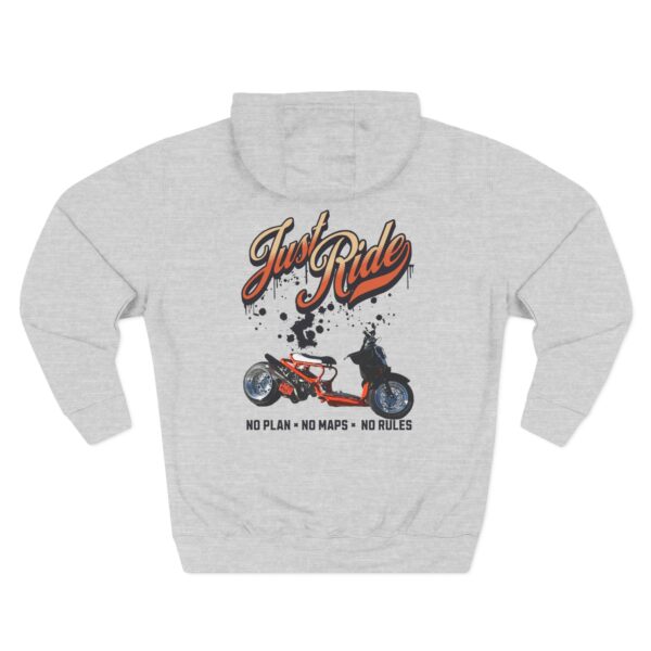 RPM Empire Just Ride Fleece Hoodie - Adventure, Biker Gift, Cozy, Casual Style - Image 14